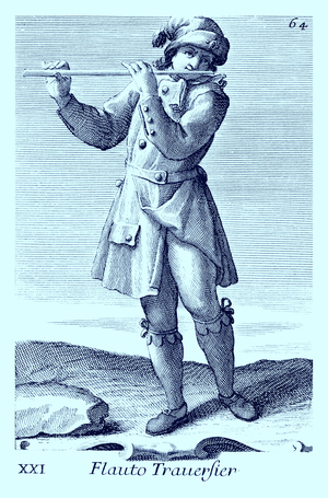 Man playing Transverse Flute