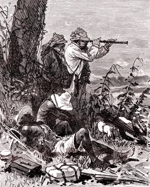 Rubber engineers exploring rubber fields in Guyana, 1893