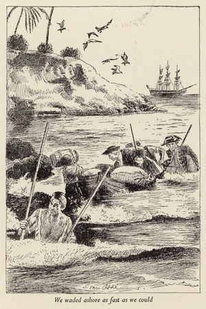 Illustration for Treasure Island by Robert Louis Stevenson (litho)