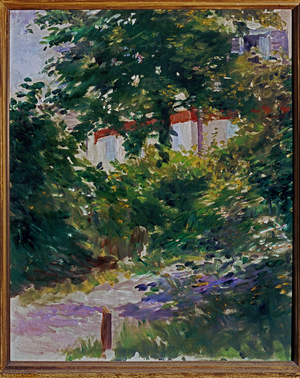 The garden around Manet's house in Reuil, France (painting on canvas)