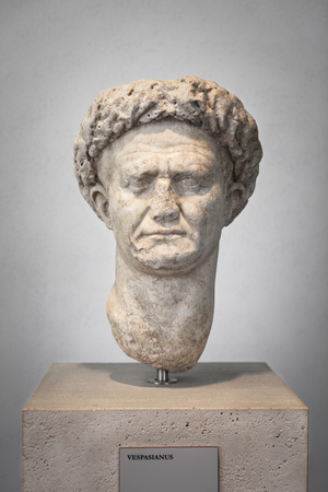 Portrait of Vespasianus, about 79 AD, national museum of Rome (museo nazionale romano), Rome, Italy