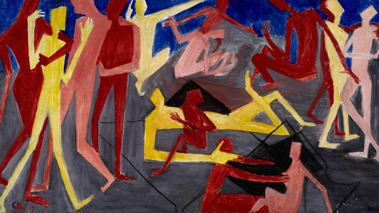 Vorticist Figures, 1911-2 (oil on canvas)