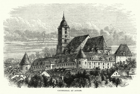 Cathedral at Agram (engraving)