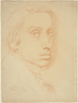 Self-Portrait, c.1855 (red chalk on laid paper)