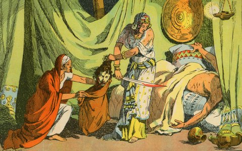 Judith and Holopherne Illustration of Pinchon from Histoire sainte illustrated by Blondel La Rougery editions in 1933
