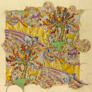 Autumn, November 1927 (gouache on paper)