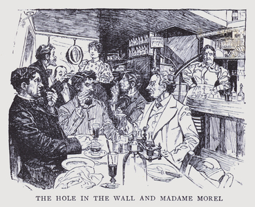 Bohemian Paris: The hole in the wall and Madame Morel (litho)