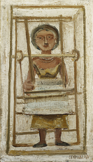 The Weaver; La Tessitrice, 1949 (oil on canvas)