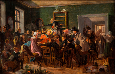 Scene from an auction, 1835 (oil on canvas)