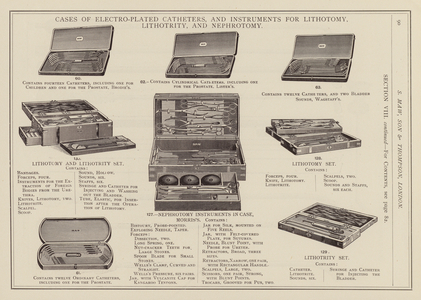 Illustration for S Maw, Son & Thompson’s  medical catalogue, 1891 (engraving)