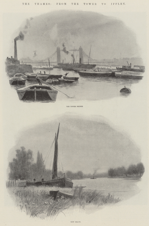 The Thames, from the Tower to Iffley (litho)