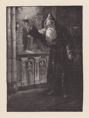 Illustration for The Eve of St Agnes by John Keats (litho)