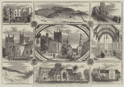 The Archaeological Institute of Great Britain and Ireland at Dorchester (engraving)