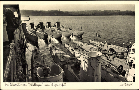 U Boat Flotille Weddigen on the escort ship