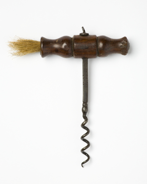Corkscrew, c.1800-50 (wood, steel & hair)