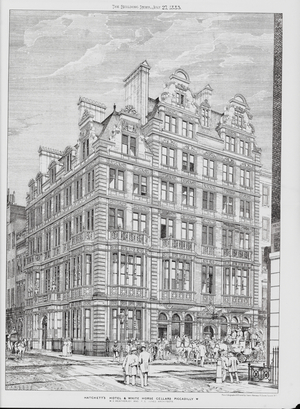 Hatchett's Hotel and White Horse Cellars, Piccadilly, W (engraving)