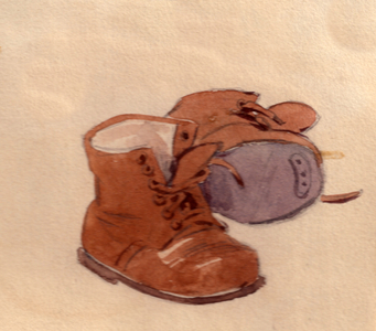 Illustration from 'Alyonka' by Ludmila Zubkova, 1957 (gouache on paper)