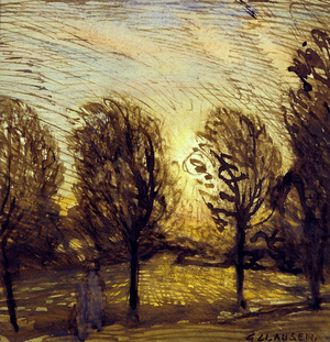 Untitled [Study of trees] (w/c)