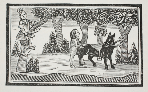 Valentine and Orson, illustration from 'Chap-books of the Eighteenth Century' by John Ashton, pub. 1882 (litho)