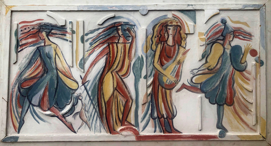 Theatre of the Four Muses, 1985 (plaster & tempera)