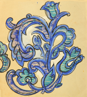 Textile Design, 1964 (tempera on paper)