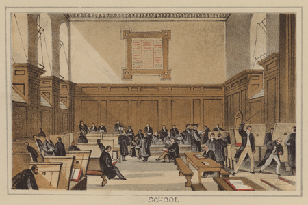 School (colour litho)