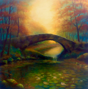 Bridge of Dreams, 2023, (oil on canvas)Landscape