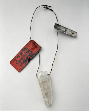 Necklace, 1994 (tin, quartz, iron, gold, copper wire, metal sheet, steel, paint & ink)