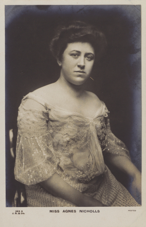 Agnes Nicholls, English soprano (b/w photo)