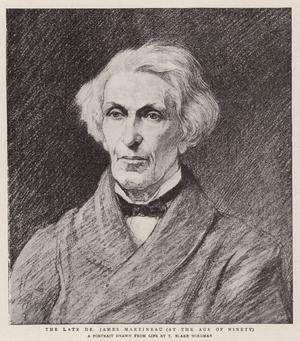The Late Dr James Martineau, at the Age of Ninety (litho)