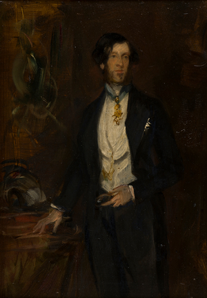 Portrait of Albert, Lord Londesborough (1805-1860), c.1825-60 (oil on board)