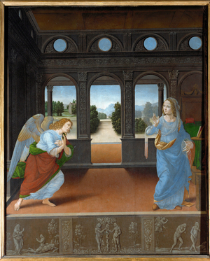The Annunciation (oil on wood)