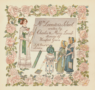 Cover illustration for Mrs Leicester's School (colour litho)