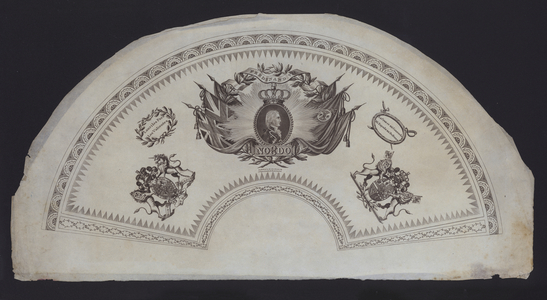 Celebrating the rein of King Ferdinand VII of Spain (engraving)