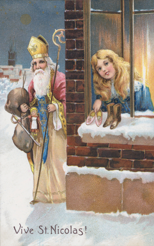 St Nicholas Day card (chromolitho)