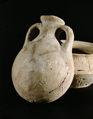 Jug and pot, from Nazareth, Israel (terracotta)