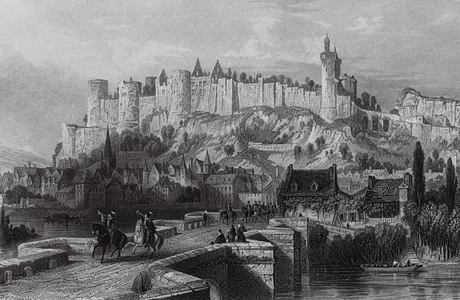 Castle of Chinon, Indre-et-Loire (engraving)