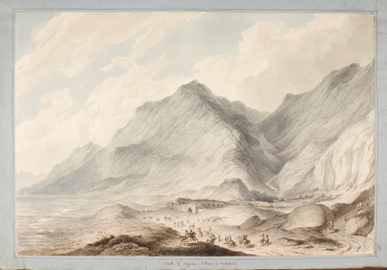 Illustrations from travels in the Middle East and Eastern European states. Mountains.