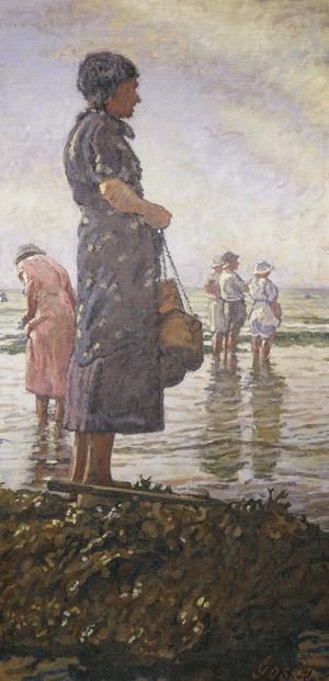The Paddlers, (oil on board)