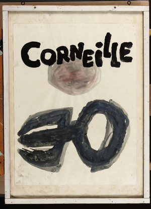 One of a collection of poster designs for Kunstzaal Hubers, Bergen, c.1950-51 (w/c on paper)