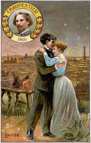 Music. Louise. Opera by the french composer Gustave Charpentier (1900). Imagery, France, 1900.