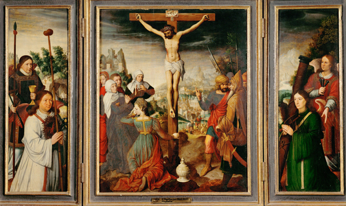 Triptych of the Crucifixion (painting on oakwood)