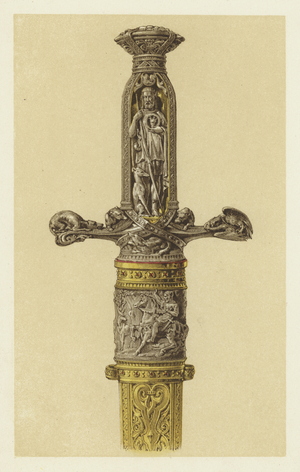 Hunting-Sword, with Hilt and Scabbard in Silver and Gilt Bronze (chromolitho)