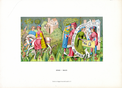 Medieval Daily Life Scenes (1380-1430) (chromolitho)