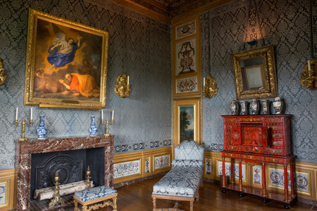 Vaux-le-vicomte castle, Mrs Fouquet's room, Maincy, France (photo)