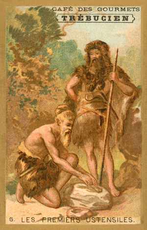 The first utensils (chromolitho)