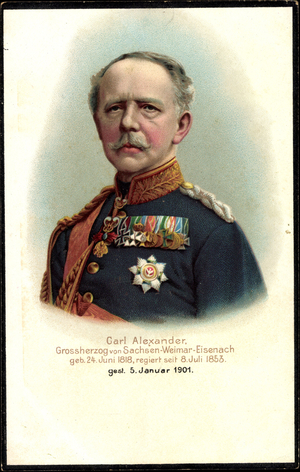 Litho Carl Alexander, Grand Duke of Saxony Weimar