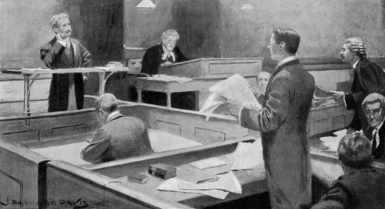 Bankruptcy Court: Examining a Debtor (litho)