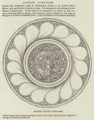 Ancient Silver Alms-Dish (engraving)
