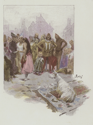 Illustration for Notre-Dame De Paris by Victor Hugo (colour litho)